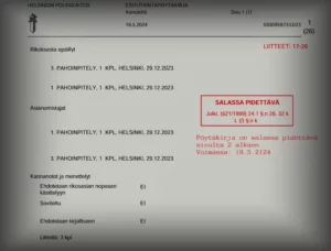 Official Demand: Removing Secrecy from Finnish Criminal Case