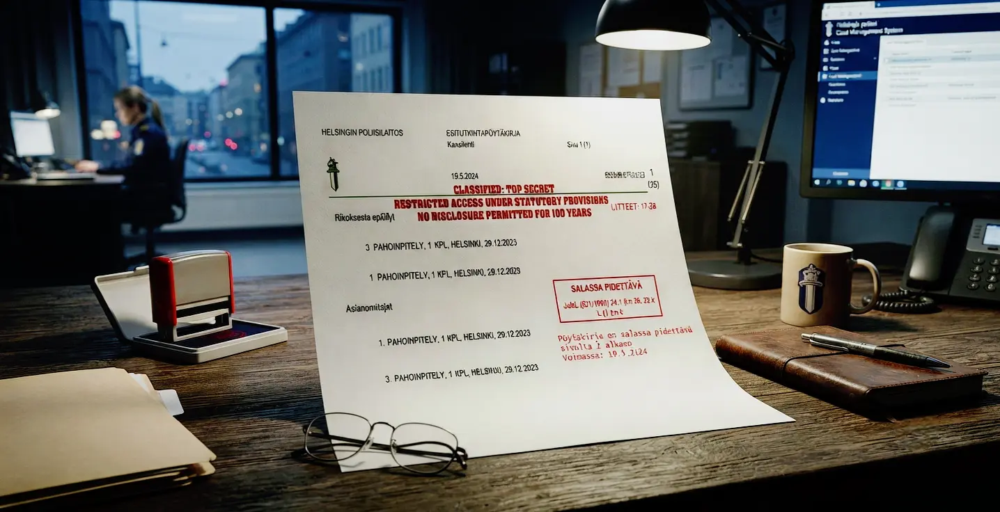 Helsinki Police CLASSIFIED TOP SECRET Document