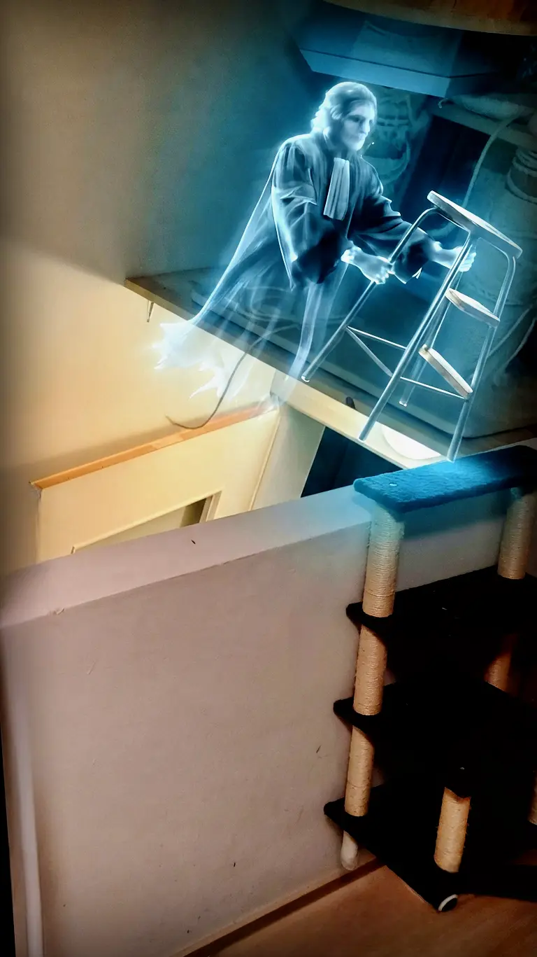 Physical impossibility cat tree ghost evidence analysis