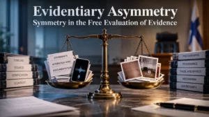 Symmetry in the Free Evaluation of Evidence